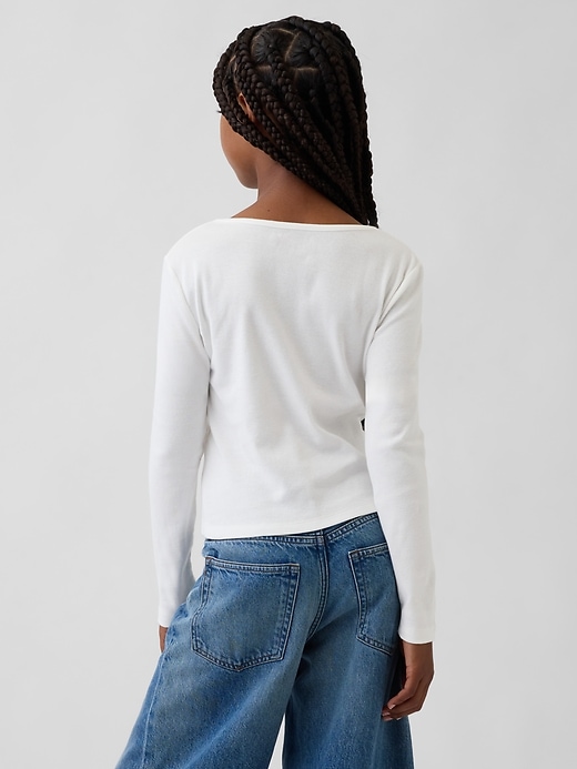 Image number 3 showing, Kids Cross Front Bow T-Shirt