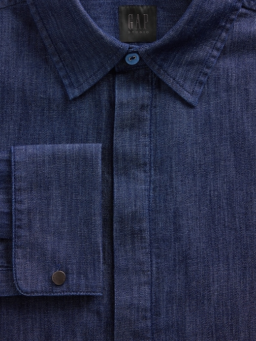 Image number 5 showing, GapStudio Chambray Shirt