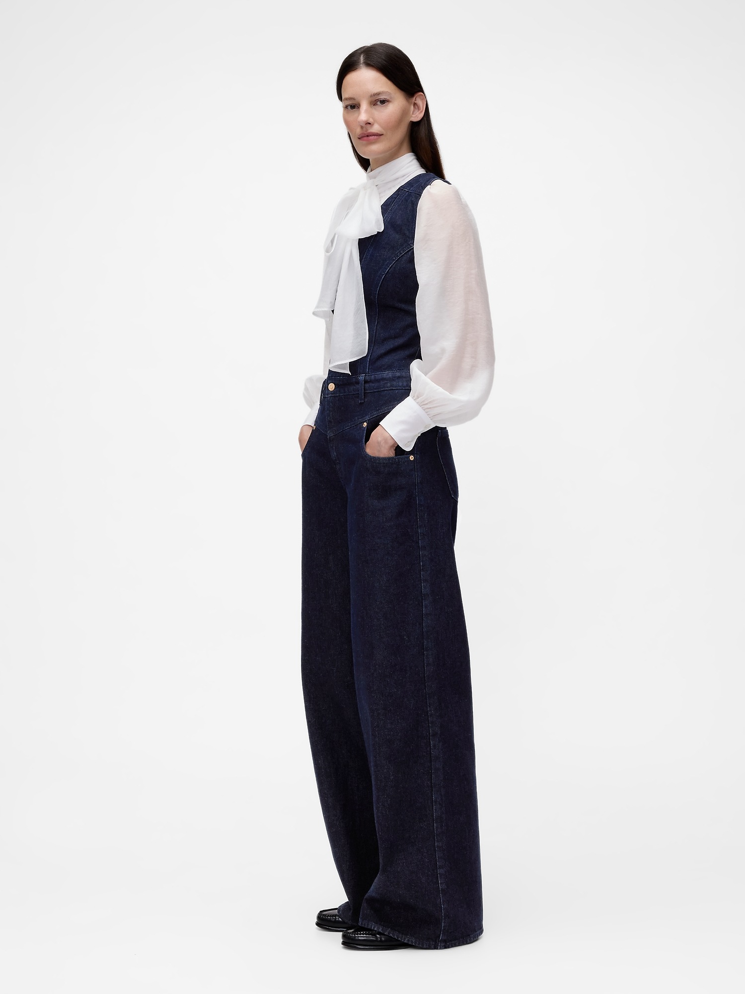 Женские комбинезоны Gap GapStudio Denim Jumpsuit — фото 4