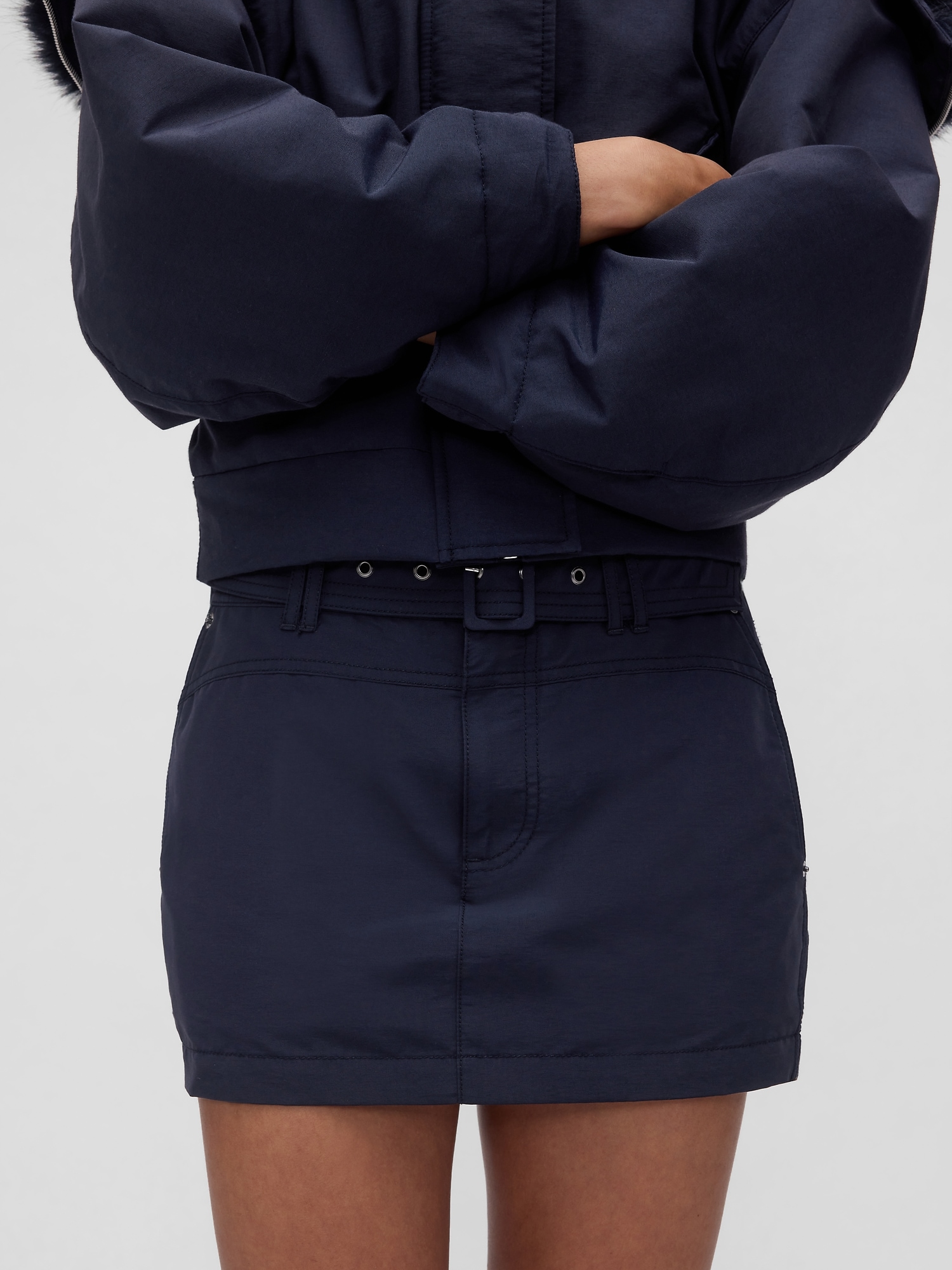 Женские юбки Gap GapStudio Belted Mini Skirt — фото 2
