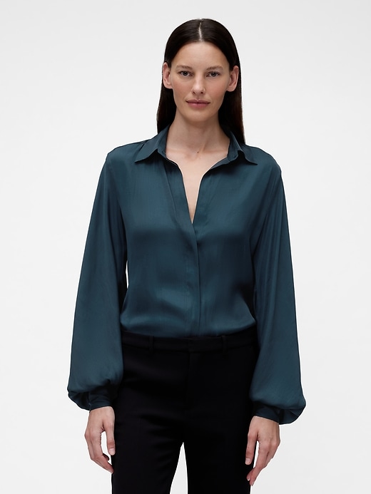 Image number 2 showing, GapStudio Satin Shirt