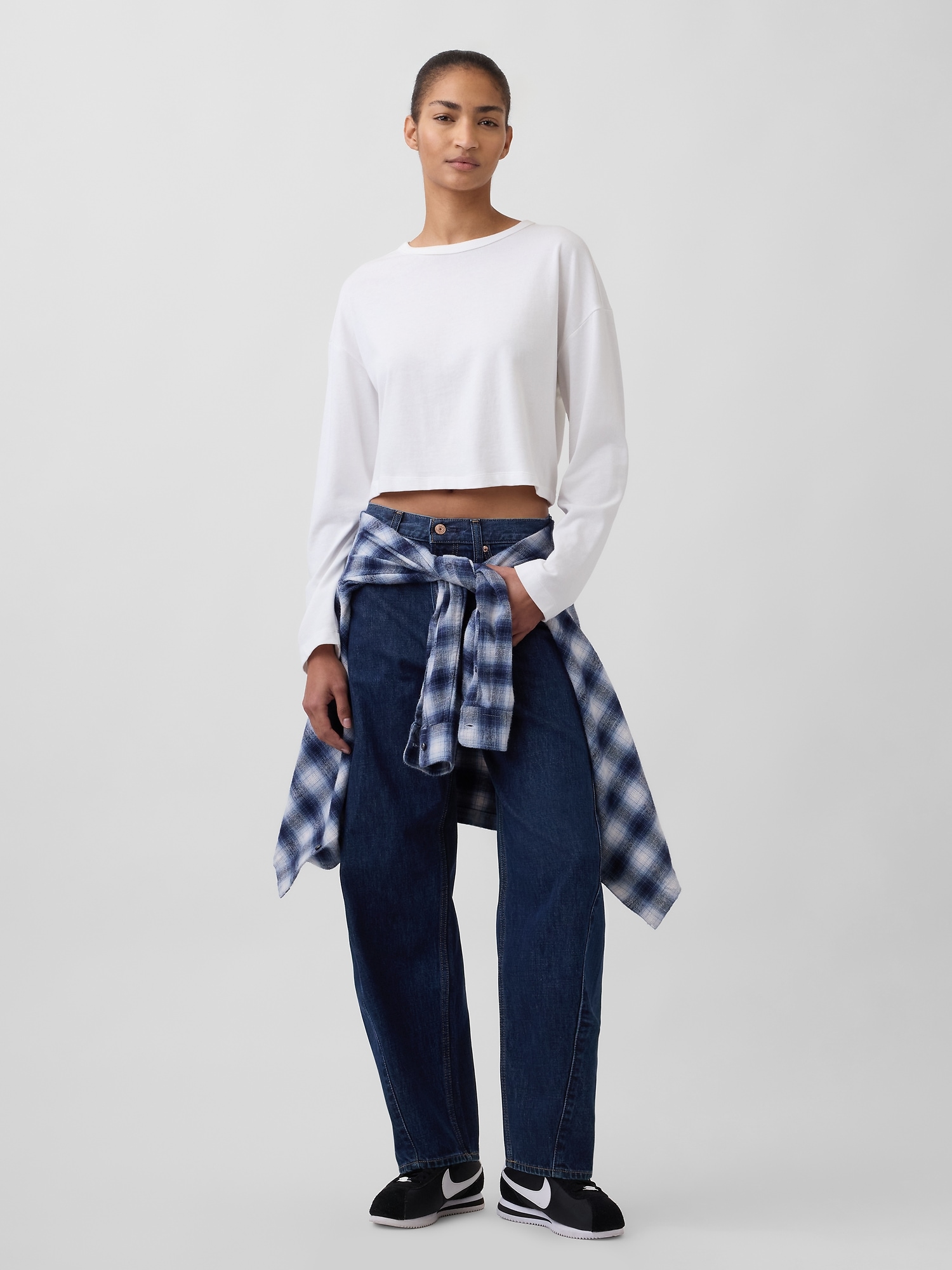 High Rise Barrel Jeans