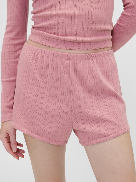 Image number 5 showing, Gap × Summer Fridays Pointelle PJ Shorts