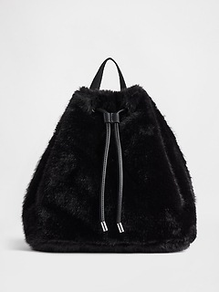 Kids Faux Fur Backpack