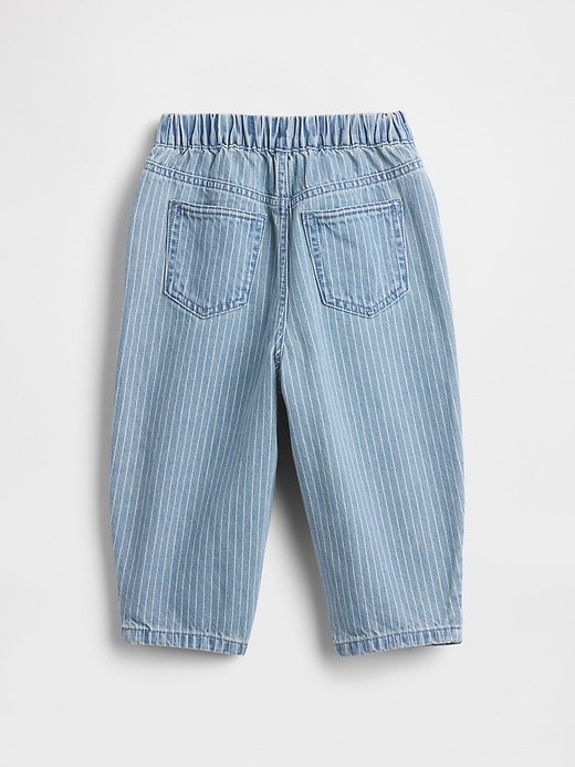 Image number 2 showing, Baby & Toddler Pull-On Barrel Jeans
