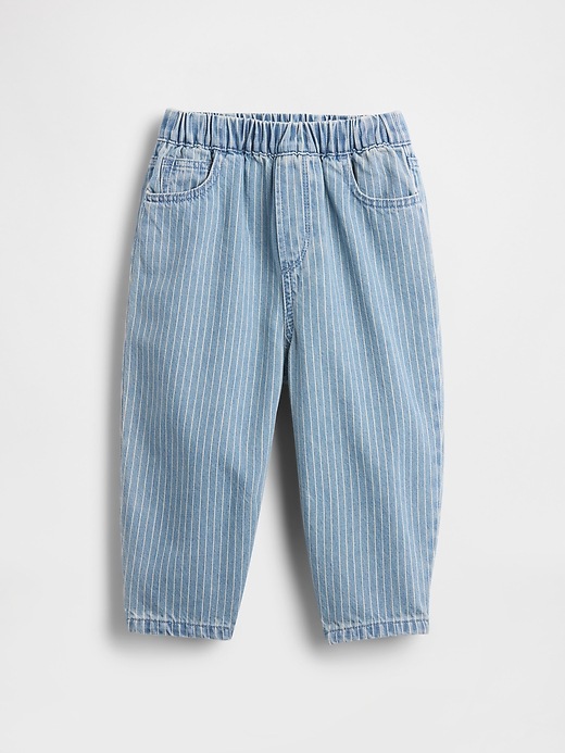 Image number 1 showing, Baby & Toddler Pull-On Barrel Jeans