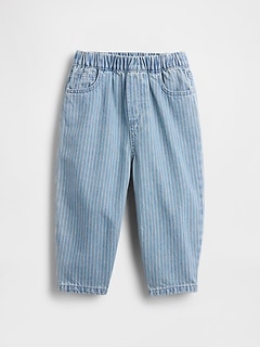 Baby & Toddler Pull-On Barrel Jeans