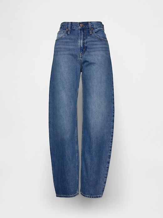 Image number 7 showing, High Rise Barrel Jeans