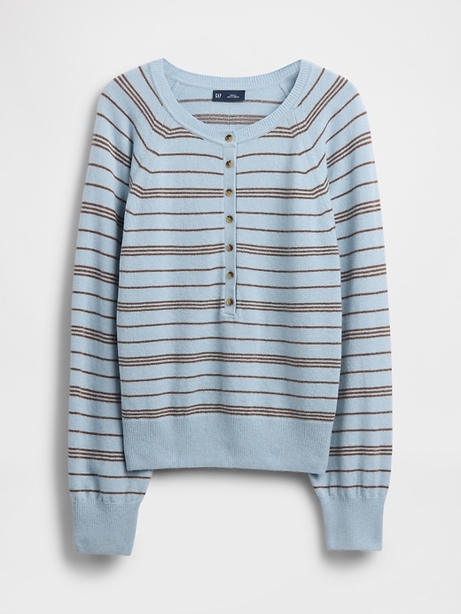 Image number 5 showing, CashSoft Henley Sweater