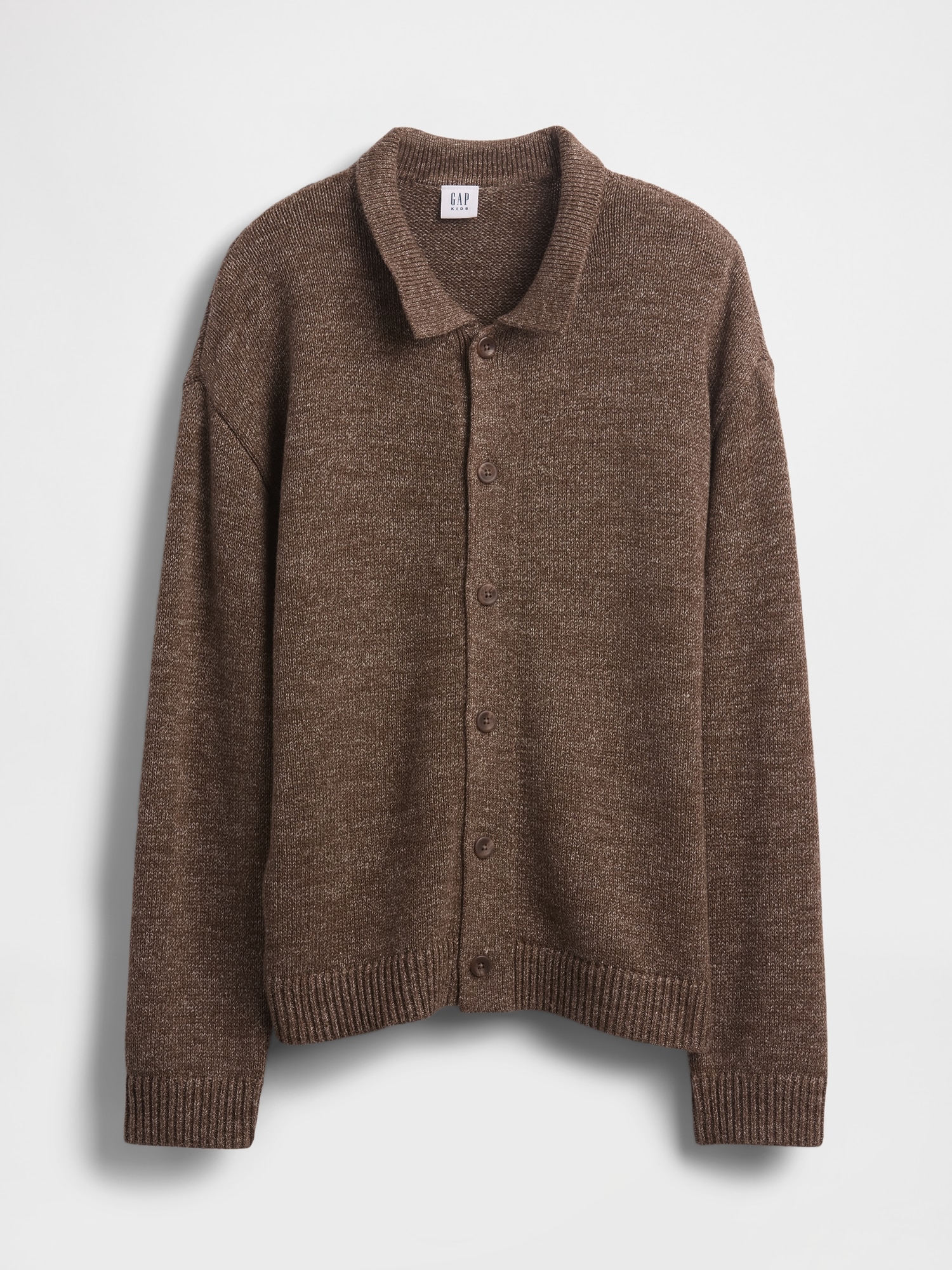 Kids Relaxed Polo Cardigan Sweater