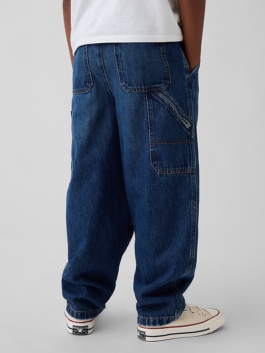 Image number 3 showing, Kids Brushed Easy Carpenter Jeans