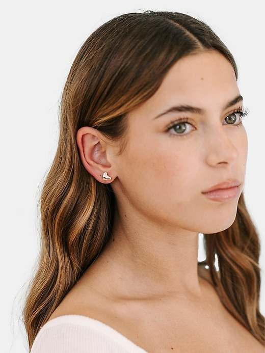Image number 3 showing, Pierced Co Ice Skate Screwback Earrings