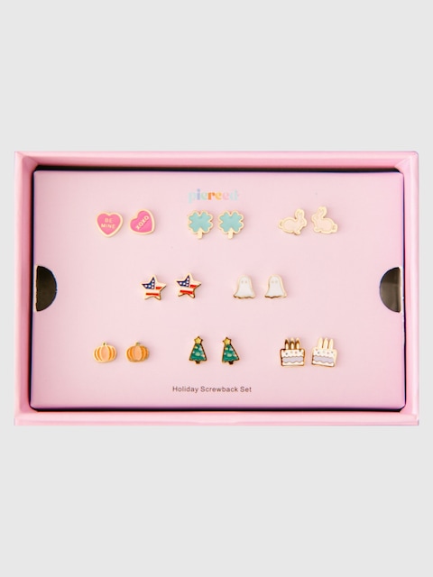 Pierced Co Holiday Screwback Earring Set