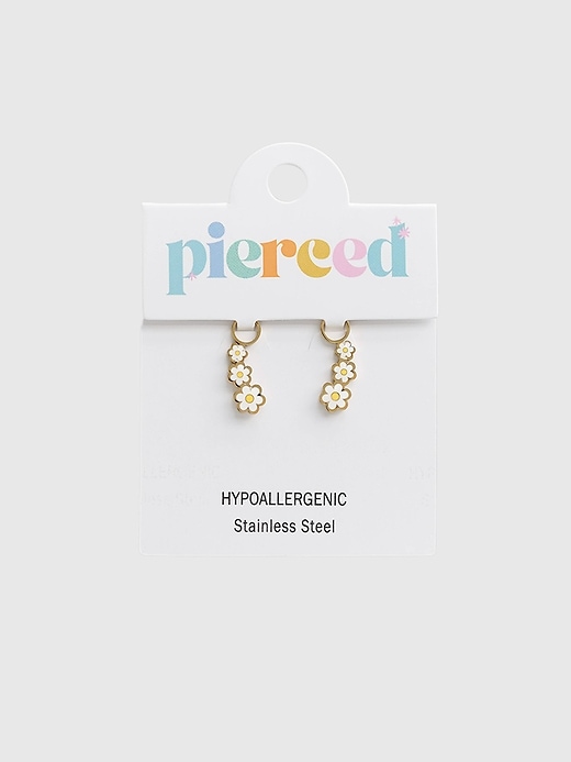 Image number 1 showing, Pierced Co Daisy Crawler Charm For Huggie Earrings