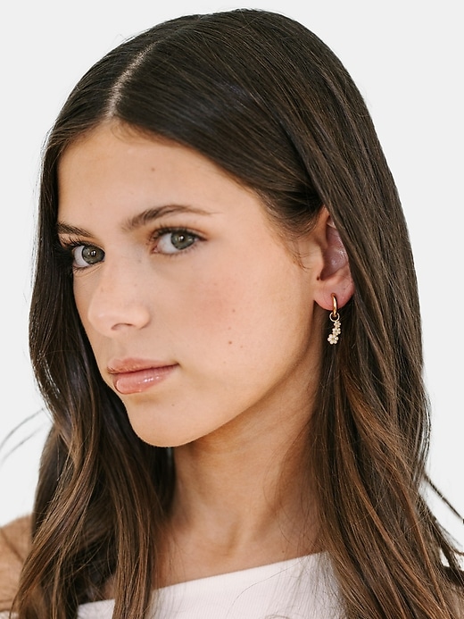 Image number 3 showing, Pierced Co Daisy Crawler Charm For Huggie Earrings