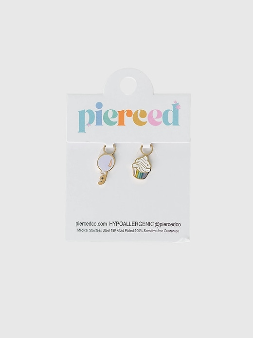 Image number 1 showing, Pierced Co Birthday Party Charm For Huggie Earrings