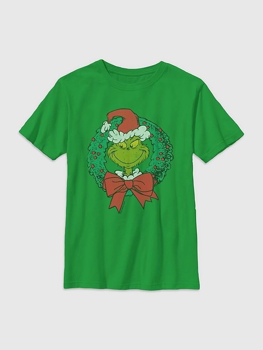 Image number 1 showing, Kids The Grinch Wreath Graphic T-Shirt