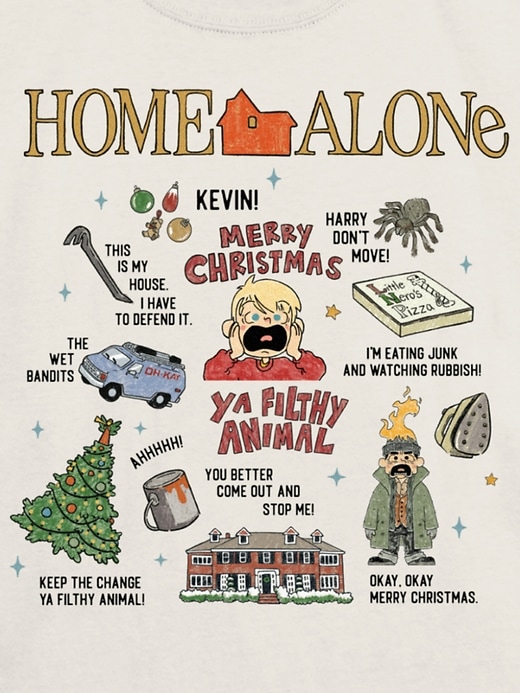 Image number 3 showing, Kids Home Alone Icons Graphic T-Shirt