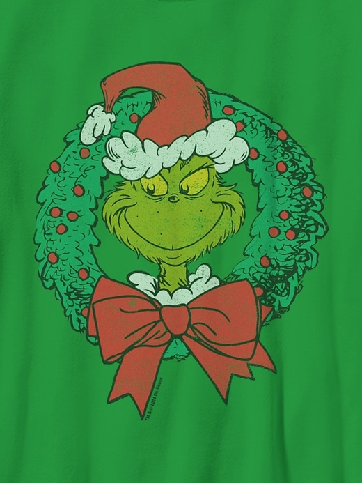Image number 3 showing, Kids The Grinch Wreath Graphic T-Shirt