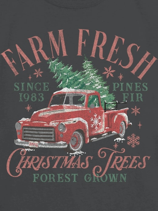 Image number 3 showing, Kids Farm Fresh Christmas Trees Graphic T-Shirt