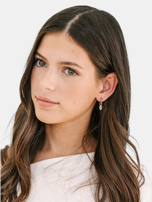 Image number 3 showing, Pierced Co Football Charm For Huggie Earrings