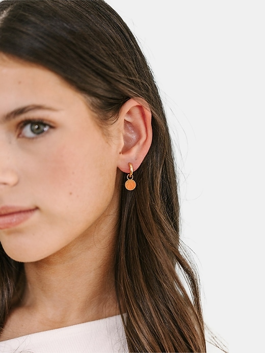 Image number 2 showing, Pierced Co Basketball Charm For Huggie Earrings