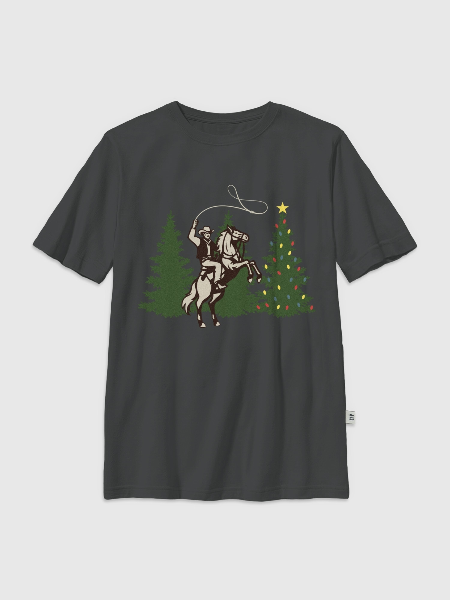 Kids Cowboy Christmas Graphic T-Shirt