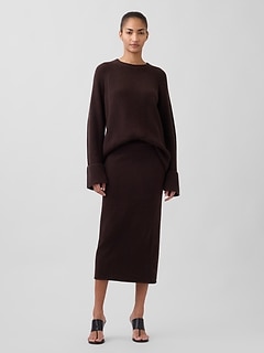 CashSoft Stretch Midi Skirt