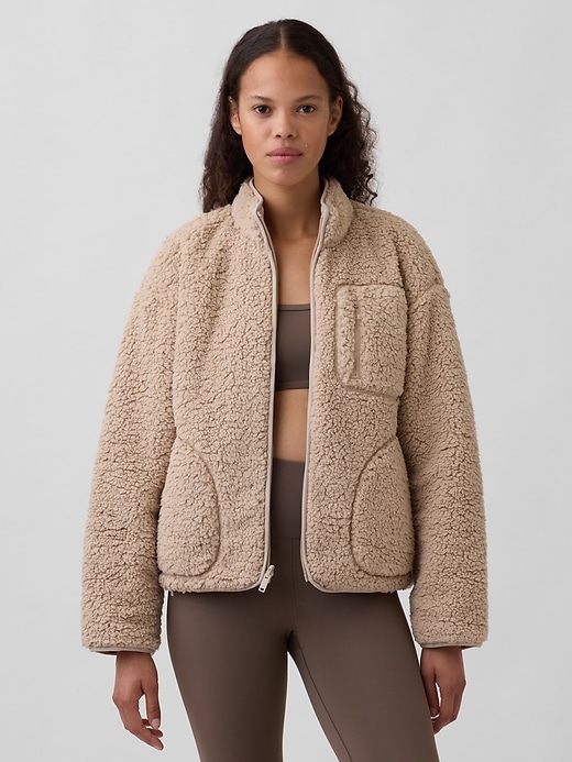 Image number 1 showing, GapFit Reversible Sherpa Jacket