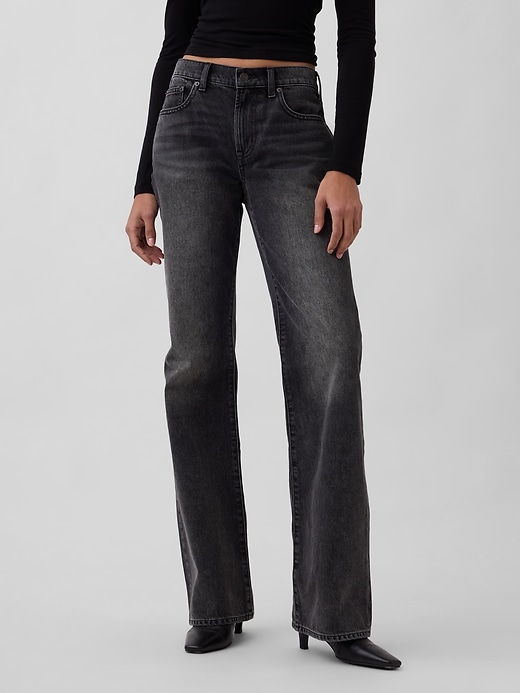 Mid Rise Relaxed Flare Jeans