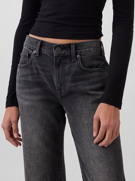 Image number 6 showing, Mid Rise Relaxed Flare Jeans