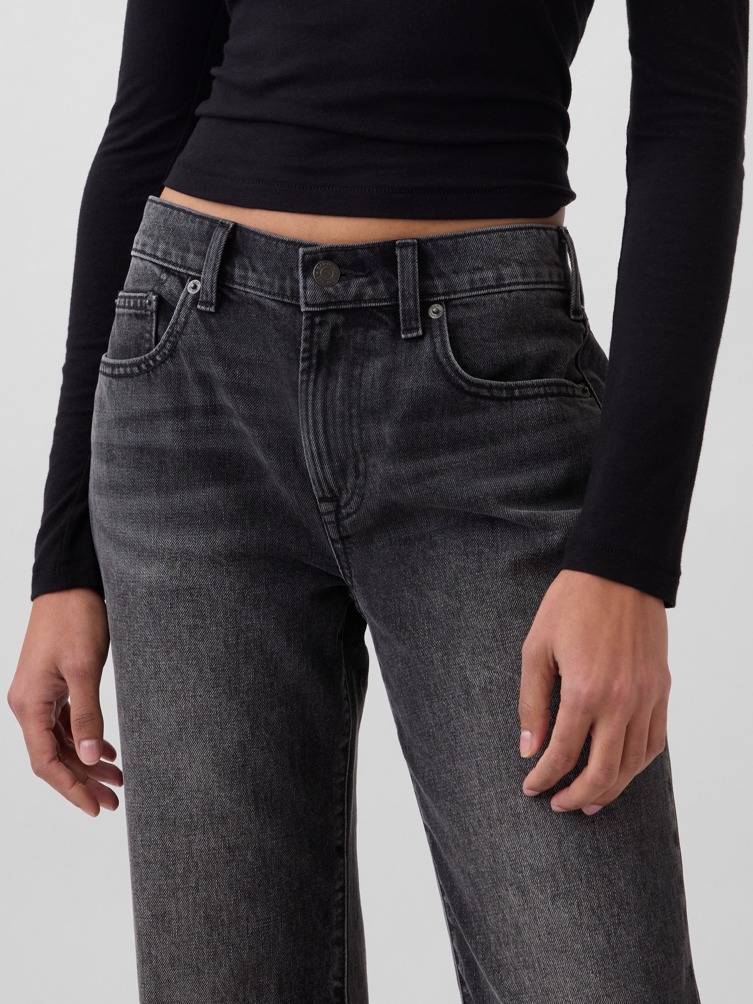 Женские джинсы Gap Mid Rise Rigid Relaxed Flare Jeans — фото 6