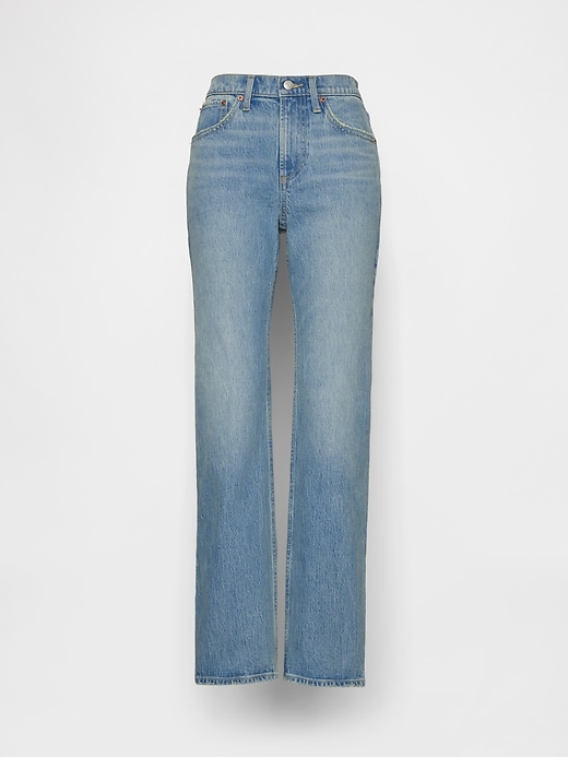 Image number 5 showing, Mid Rise Relaxed Straight Jeans