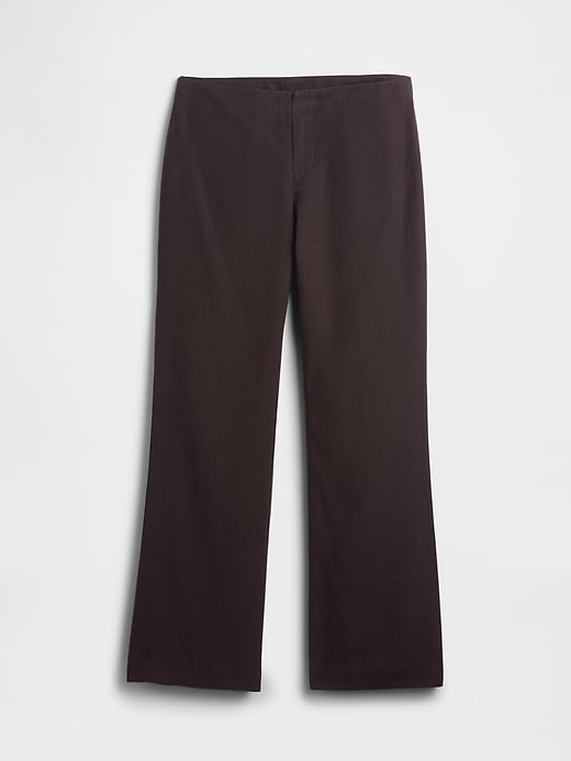 Image number 5 showing, Low Rise Linen-Blend Flare Pants