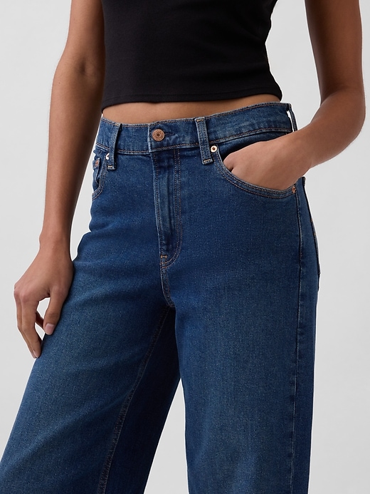 Image number 6 showing, High Rise Stride Wide-Leg Jeans
