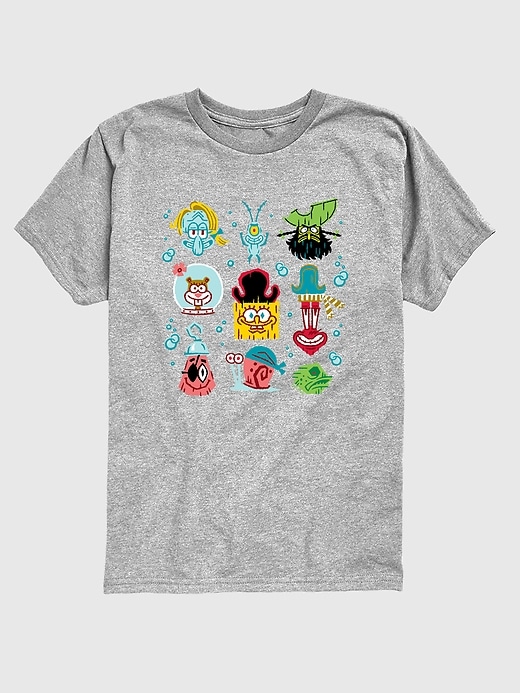 Image number 1 showing, Kids The Spongebob Movie Search For Squarepants Grid Short Sleeve Tee