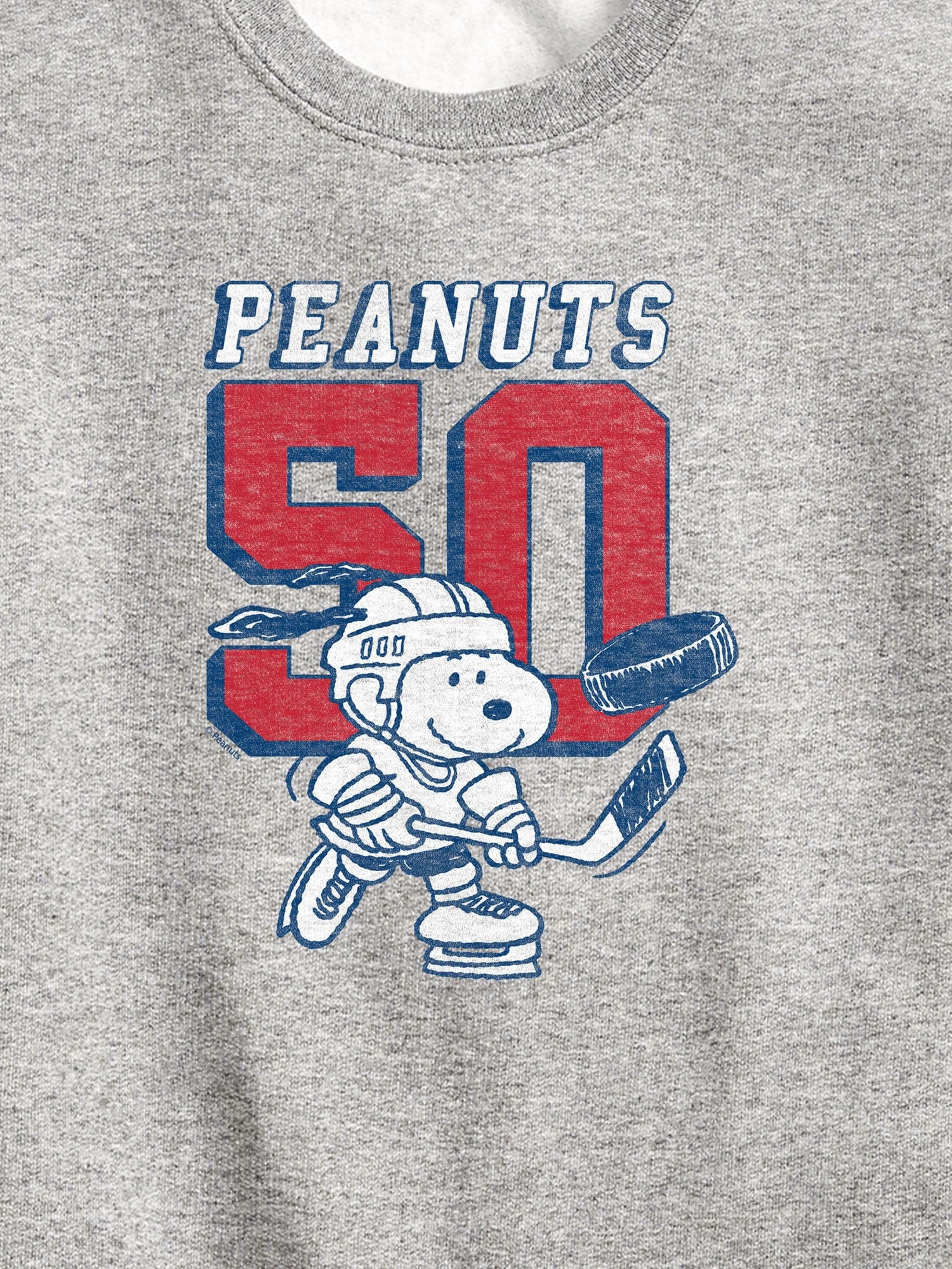 Kids Peanuts Snoopy Hockey Crewneck Fleece Sweatshirt