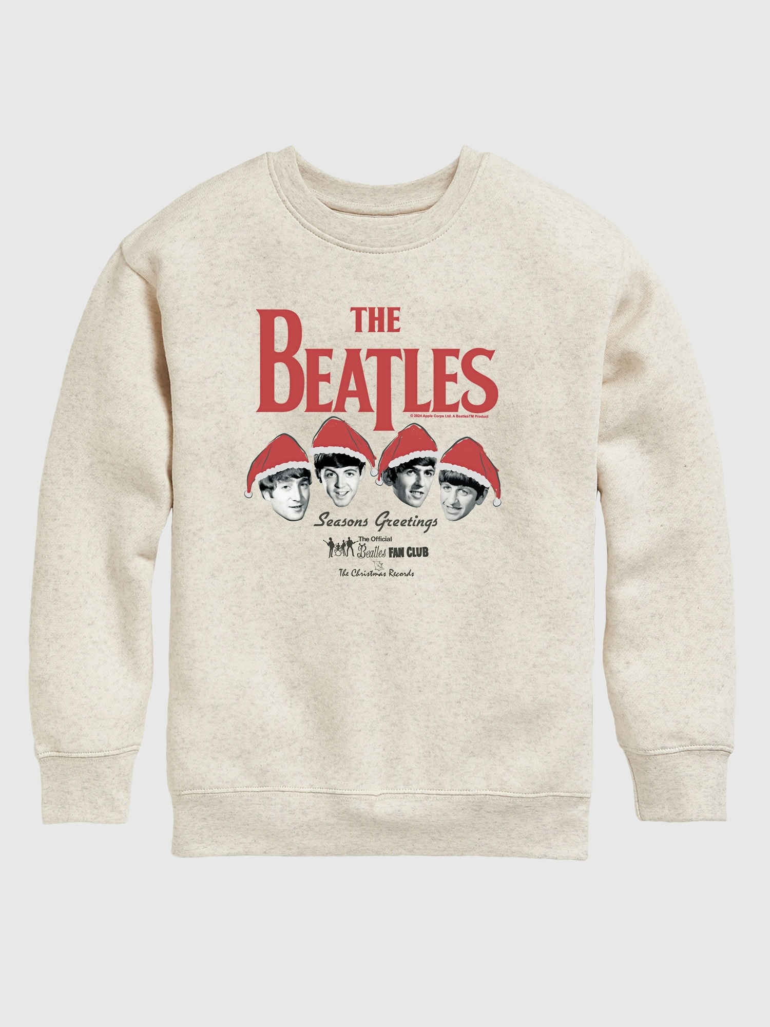 Kids The Beatles Christmas Crewneck Fleece Sweatshirt