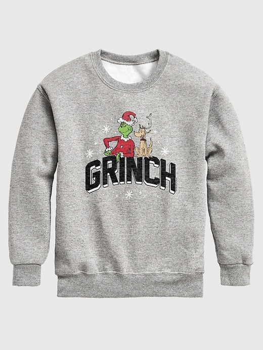 Image number 1 showing, Toddler Dr Seuss The Grinch Collegiate Crewneck Fleece Sweatshirt