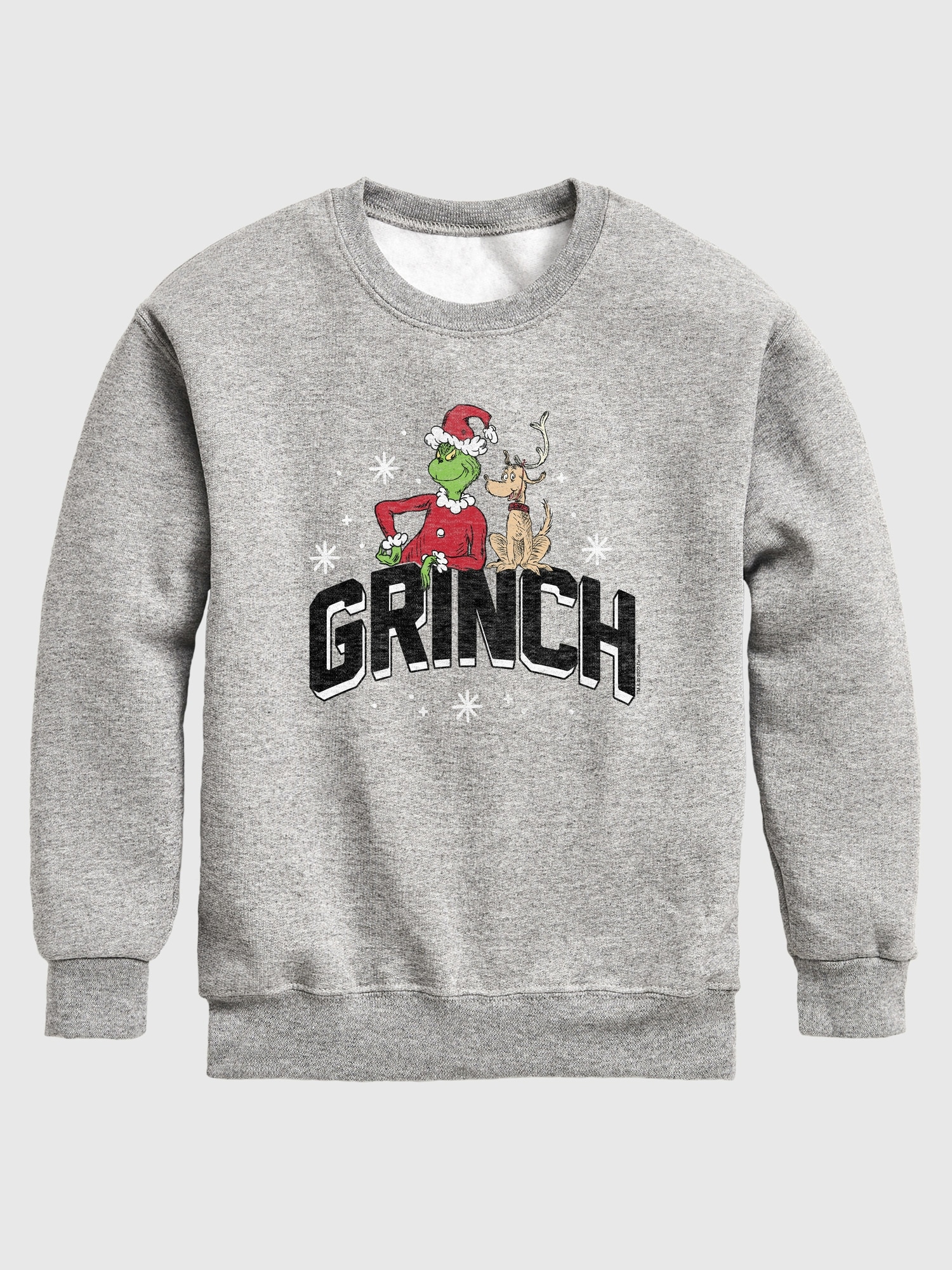 Toddler Dr Seuss The Grinch Collegiate Crewneck Fleece Sweatshirt