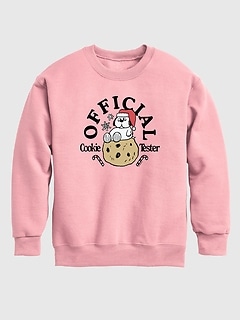 Toddler Peanuts Official Cookie Tester Snoopys Brother Olaf Crewneck Fleece Sweatshirt