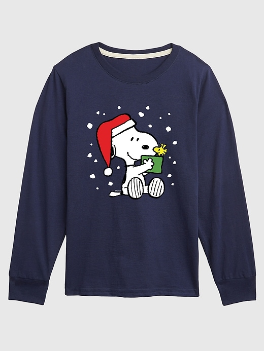 Image number 1 showing, Toddler Peanuts Snoopy Woodstock Present Long Sleeve Tee