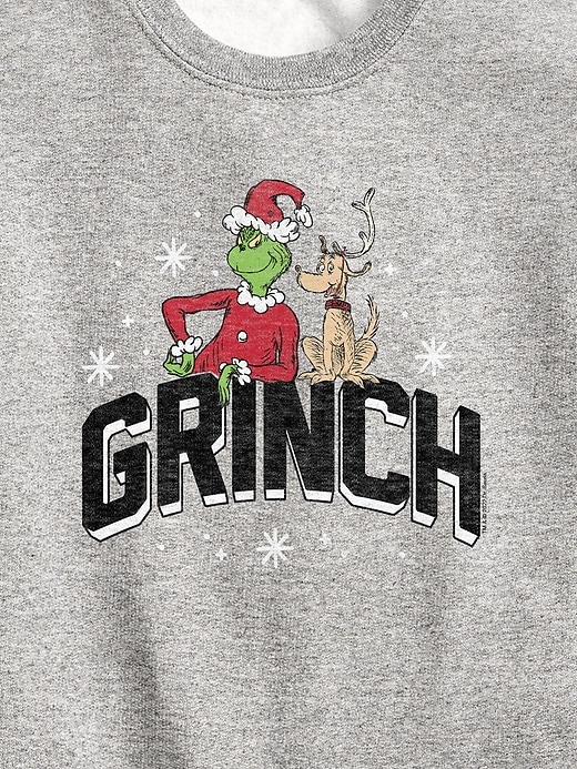 Image number 3 showing, Toddler Dr Seuss The Grinch Collegiate Crewneck Fleece Sweatshirt