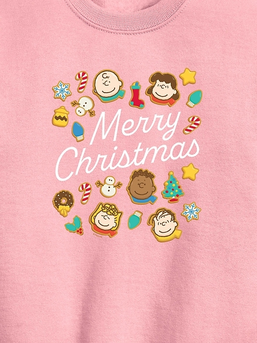Image number 3 showing, Toddler Peanuts Merry Christmas Cookies Crewneck Fleece Sweatshirt