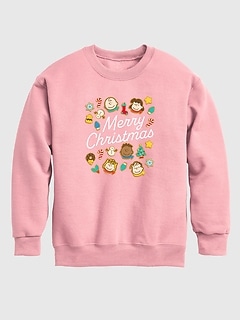 Toddler Peanuts Merry Christmas Cookies Crewneck Fleece Sweatshirt