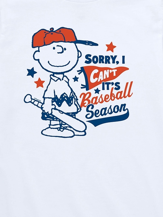 Image number 3 showing, Toddler Peanuts Charlie Brown Sorry I Cant Baseball Season Short Sleeve Tee