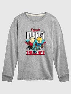 Toddler Peanuts Hockey Crew Long Sleeve Tee