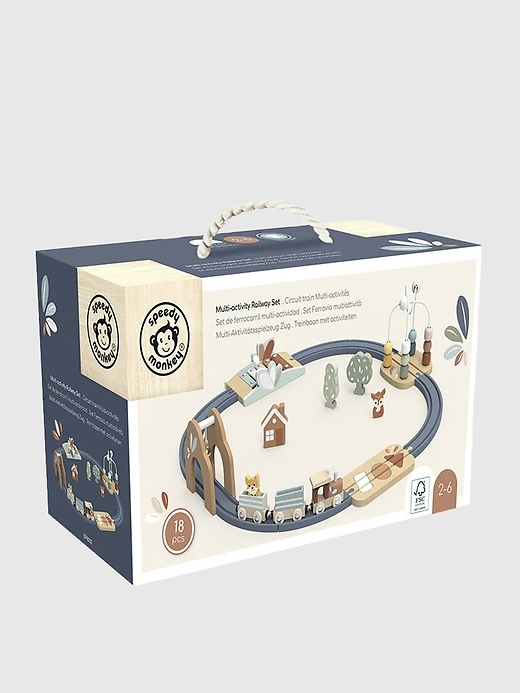 Image number 2 showing, Multi-Activity Railway Set Toddler Toy