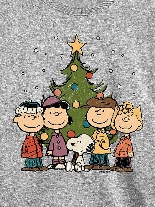 Image number 2 showing, Toddler Peanuts Snoopy and Friends Christmas Tree Long Sleeve Graphic Tee