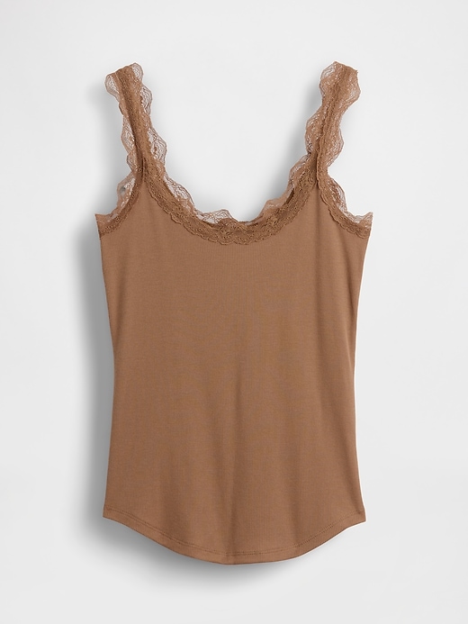 Image number 5 showing, Mini Rib Lace PJ Tank Top